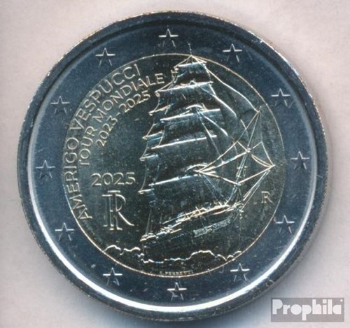 Coins italy 2025 mint unc - coins,
